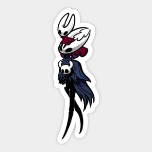 Hornet, the Hollow knight, and the little ghost Sticker